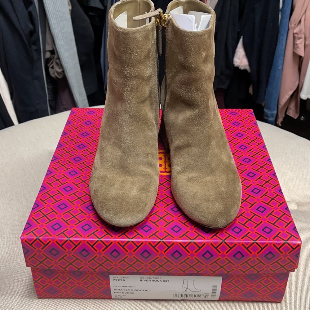 Tory Burch Kira 75mm suede bootie size 6.5